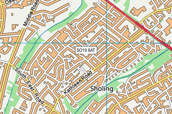 SO19 8AT map - OS VectorMap District (Ordnance Survey)