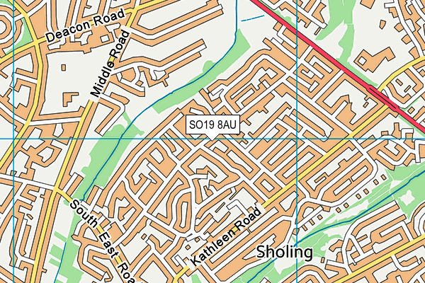 SO19 8AU map - OS VectorMap District (Ordnance Survey)