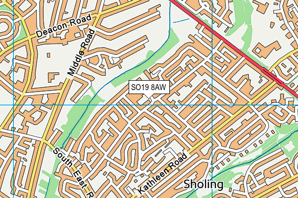 SO19 8AW map - OS VectorMap District (Ordnance Survey)