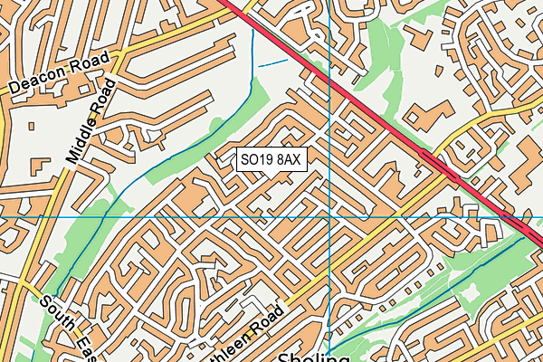 SO19 8AX map - OS VectorMap District (Ordnance Survey)