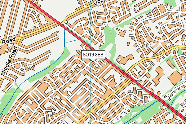 SO19 8BB map - OS VectorMap District (Ordnance Survey)