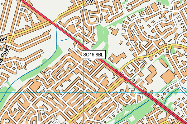 SO19 8BL map - OS VectorMap District (Ordnance Survey)
