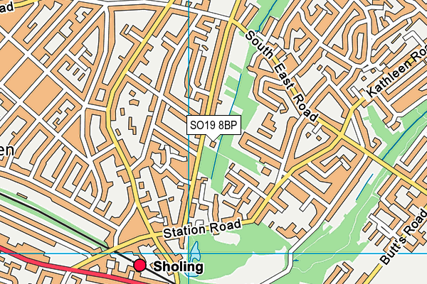 SO19 8BP map - OS VectorMap District (Ordnance Survey)