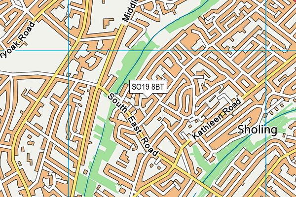 SO19 8BT map - OS VectorMap District (Ordnance Survey)