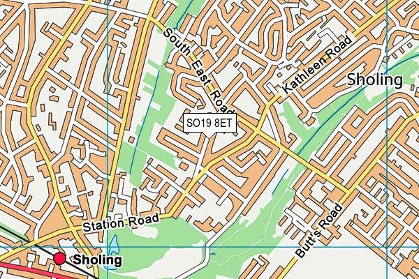 SO19 8ET map - OS VectorMap District (Ordnance Survey)