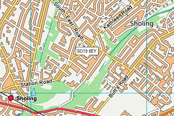 SO19 8EY map - OS VectorMap District (Ordnance Survey)