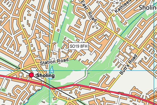 SO19 8FH map - OS VectorMap District (Ordnance Survey)