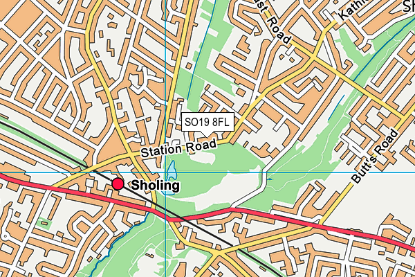 SO19 8FL map - OS VectorMap District (Ordnance Survey)