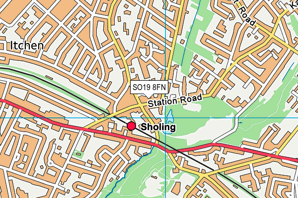 SO19 8FN map - OS VectorMap District (Ordnance Survey)