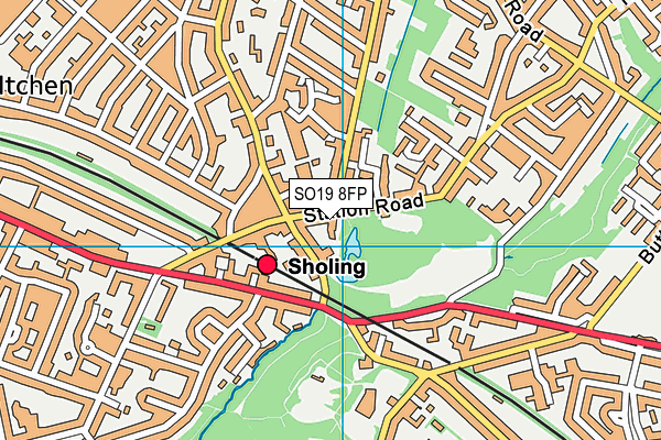 SO19 8FP map - OS VectorMap District (Ordnance Survey)