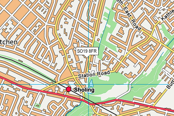 SO19 8FR map - OS VectorMap District (Ordnance Survey)