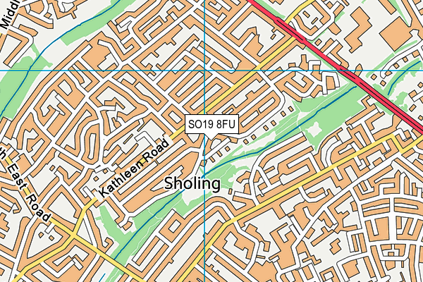 SO19 8FU map - OS VectorMap District (Ordnance Survey)