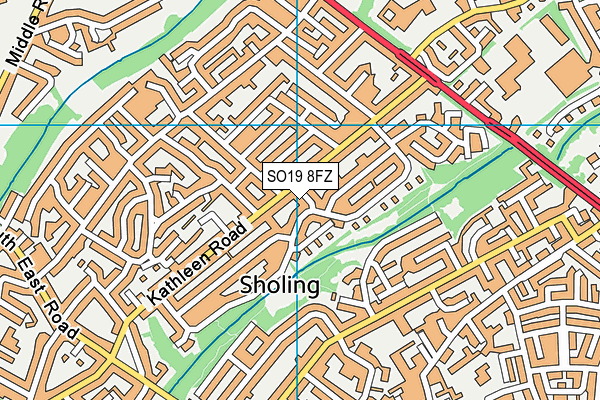 SO19 8FZ map - OS VectorMap District (Ordnance Survey)