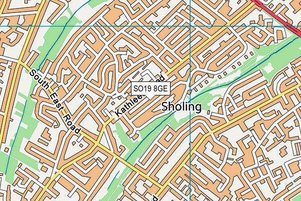 SO19 8GE map - OS VectorMap District (Ordnance Survey)