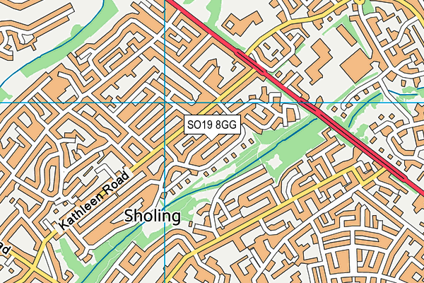 SO19 8GG map - OS VectorMap District (Ordnance Survey)