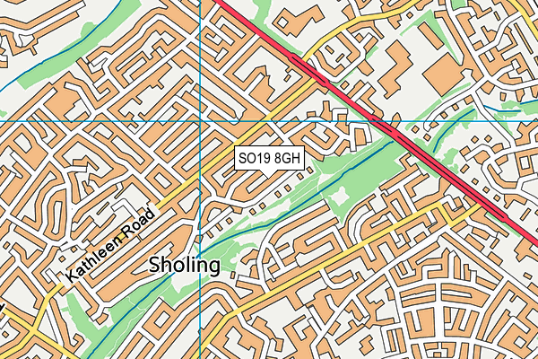 SO19 8GH map - OS VectorMap District (Ordnance Survey)
