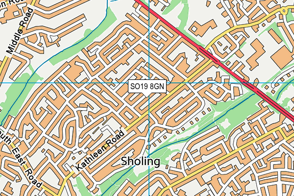 SO19 8GN map - OS VectorMap District (Ordnance Survey)