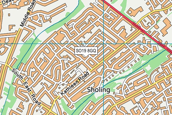 SO19 8GQ map - OS VectorMap District (Ordnance Survey)
