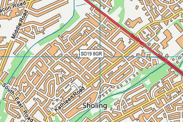 SO19 8GR map - OS VectorMap District (Ordnance Survey)