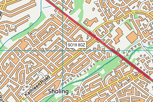 SO19 8GZ map - OS VectorMap District (Ordnance Survey)