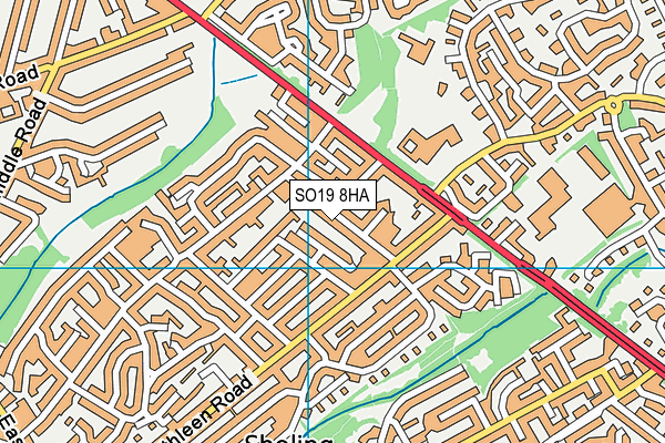 SO19 8HA map - OS VectorMap District (Ordnance Survey)
