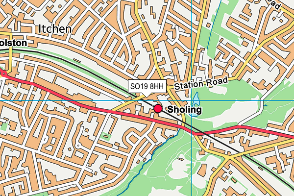 SO19 8HH map - OS VectorMap District (Ordnance Survey)