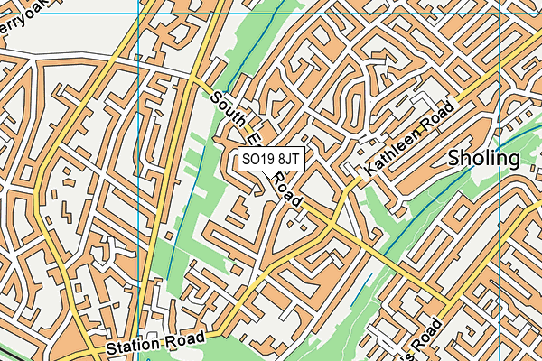 SO19 8JT map - OS VectorMap District (Ordnance Survey)