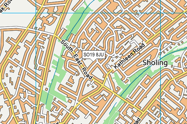 SO19 8JU map - OS VectorMap District (Ordnance Survey)