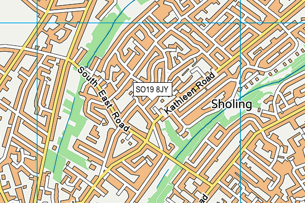 SO19 8JY map - OS VectorMap District (Ordnance Survey)