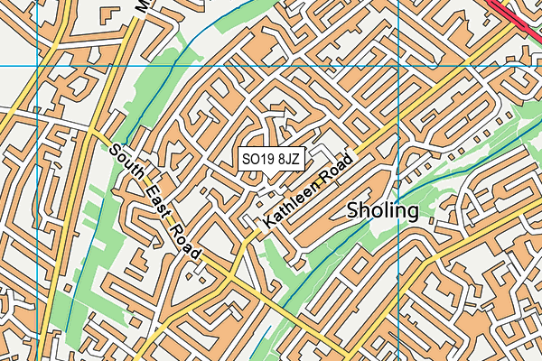 SO19 8JZ map - OS VectorMap District (Ordnance Survey)