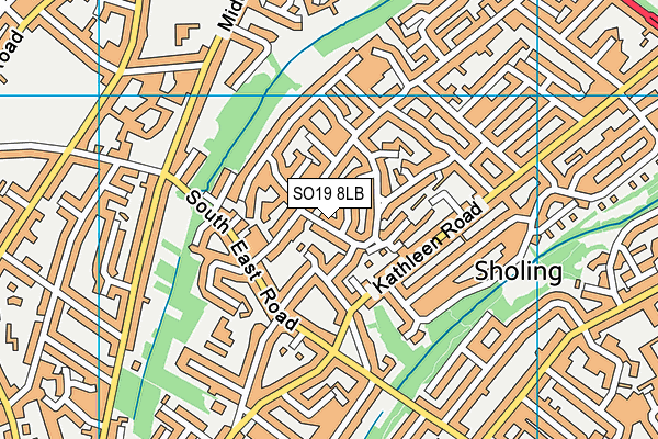 SO19 8LB map - OS VectorMap District (Ordnance Survey)