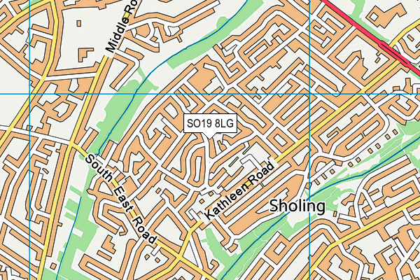 SO19 8LG map - OS VectorMap District (Ordnance Survey)