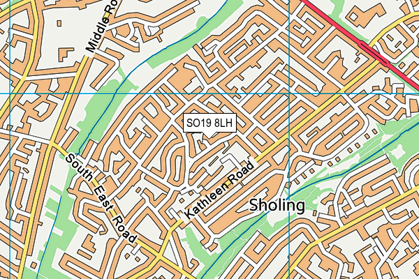 SO19 8LH map - OS VectorMap District (Ordnance Survey)