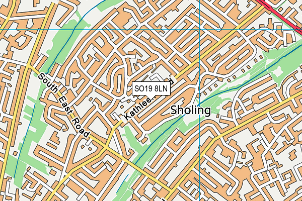 SO19 8LN map - OS VectorMap District (Ordnance Survey)