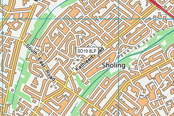 SO19 8LP map - OS VectorMap District (Ordnance Survey)