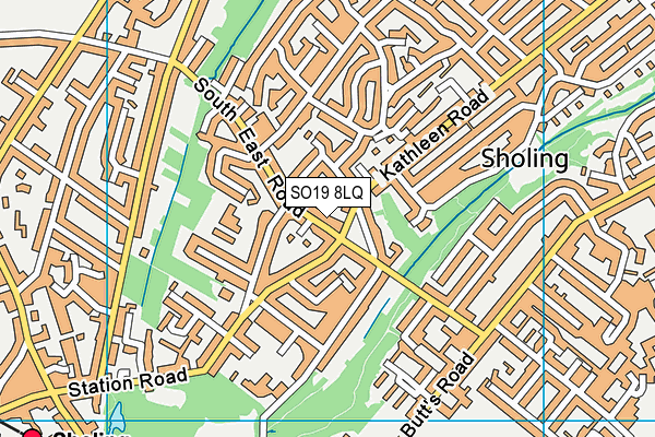 SO19 8LQ map - OS VectorMap District (Ordnance Survey)