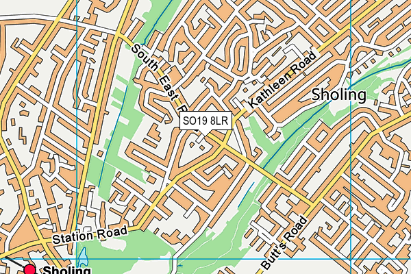 SO19 8LR map - OS VectorMap District (Ordnance Survey)