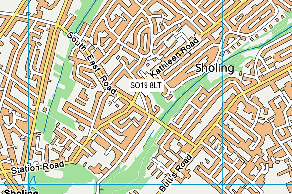 SO19 8LT map - OS VectorMap District (Ordnance Survey)