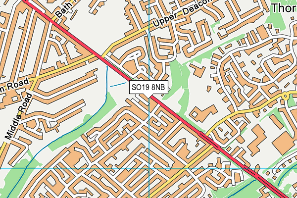 SO19 8NB map - OS VectorMap District (Ordnance Survey)