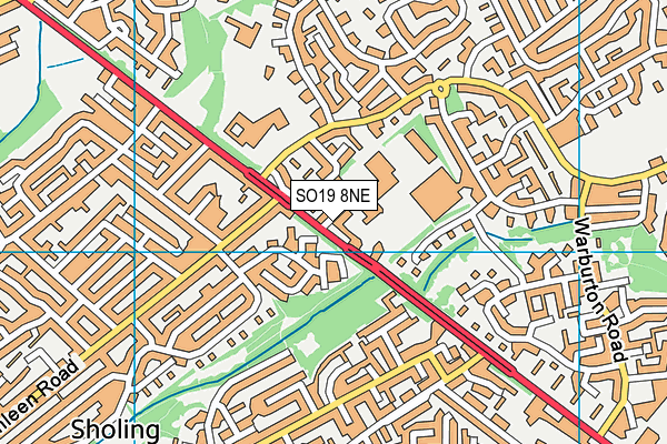 SO19 8NE map - OS VectorMap District (Ordnance Survey)