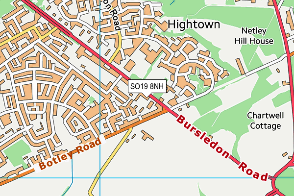 SO19 8NH map - OS VectorMap District (Ordnance Survey)