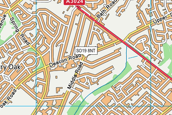 SO19 8NT map - OS VectorMap District (Ordnance Survey)