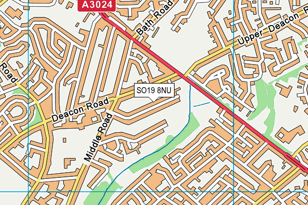 SO19 8NU map - OS VectorMap District (Ordnance Survey)