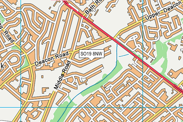 SO19 8NW map - OS VectorMap District (Ordnance Survey)