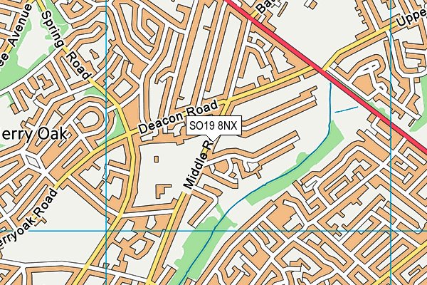 SO19 8NX map - OS VectorMap District (Ordnance Survey)