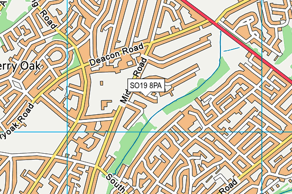 SO19 8PA map - OS VectorMap District (Ordnance Survey)