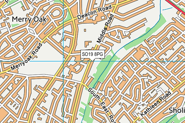 SO19 8PG map - OS VectorMap District (Ordnance Survey)