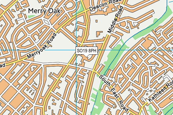 SO19 8PH map - OS VectorMap District (Ordnance Survey)