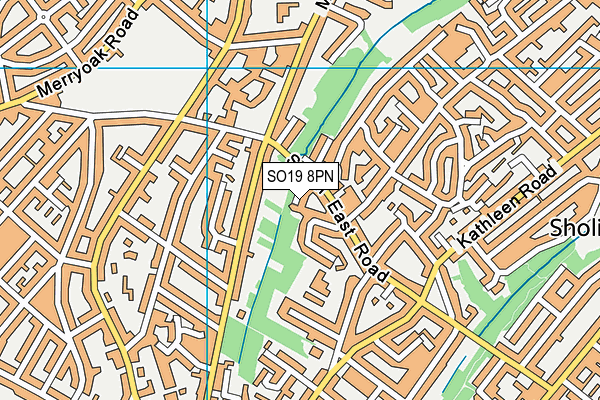 SO19 8PN map - OS VectorMap District (Ordnance Survey)