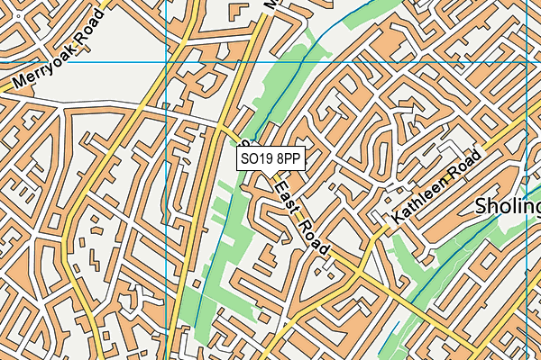 SO19 8PP map - OS VectorMap District (Ordnance Survey)